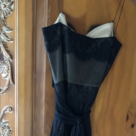 Elie Tahari black lace dress with black overlay - Picture 3 of 5